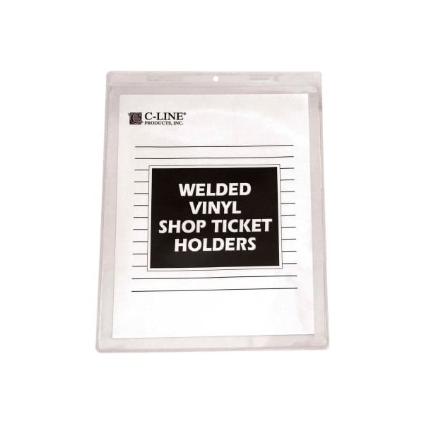C-Line Products C-Line Products Vinyl Shop Ticket Holder, Both Sides Clear, 8 1/2 x 11, 50/BX 80911 - main